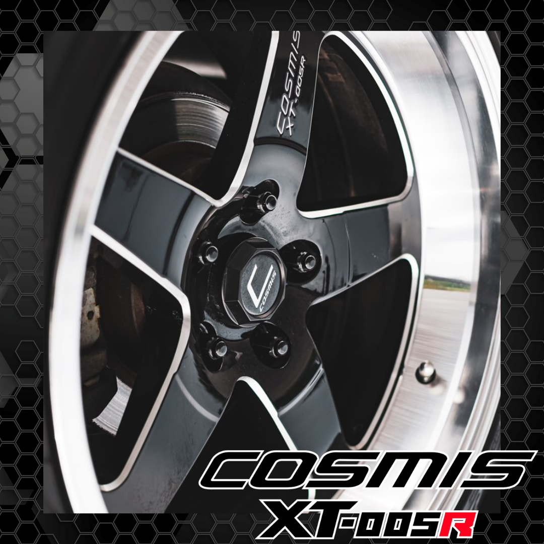XT-005R Black | Milled Spokes | 18x10 +38 5x120 – Cosmis Wheels