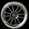 Cosmis Wheels XT-206R Black w/ Machined Lip + Spokes Wheel 22x10 +0 6×139.7 (6x5.5)