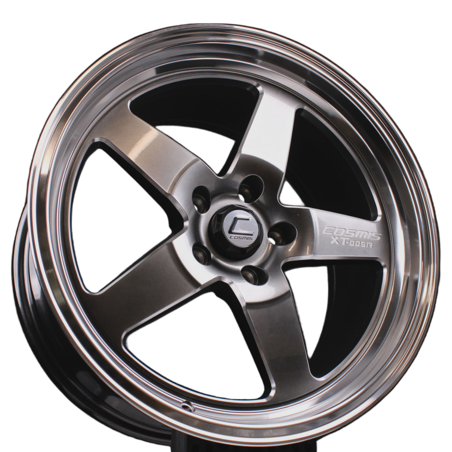 Cosmis WRX STi Wheels 005R Gunmetal | Polished Lip | 18x9 +35 Cosmis WRX STi Wheels 005R Gunmetal | Polished Lip | 18x9 +35