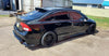 Lowered Black Honda Civic Sedan with Aftermarket Cosmis Wheels XT-206R Black 18x9.5 +10mm