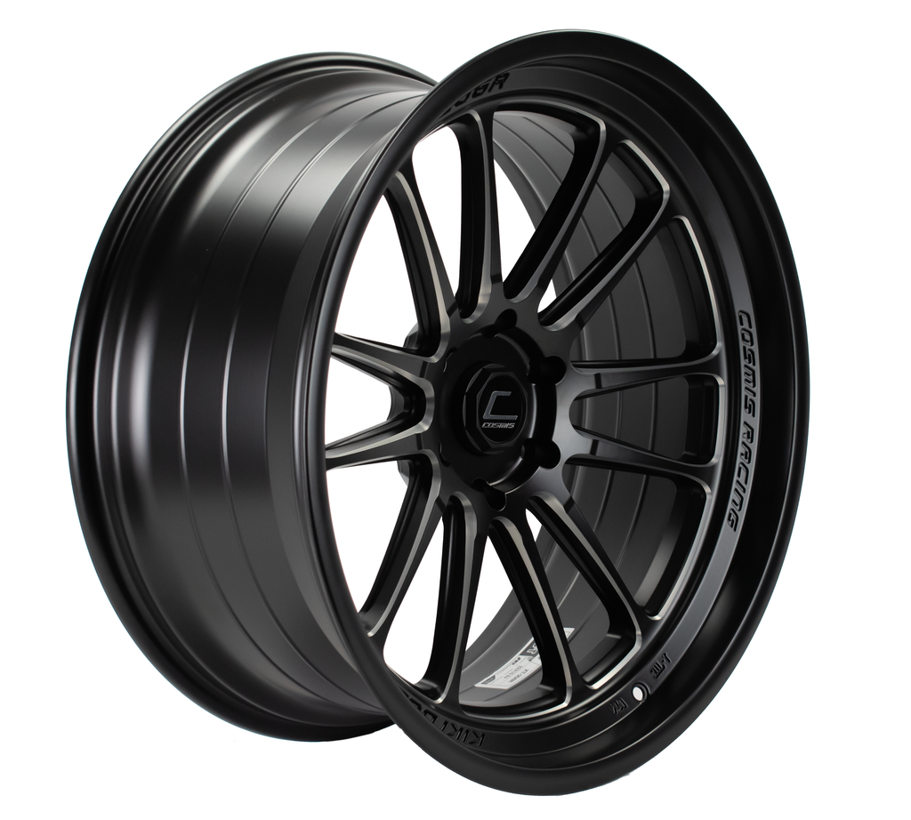 Cosmis Wheels XT-206R Flat Black w/ Machined Spokes Wheel 22x10 +0 6×135