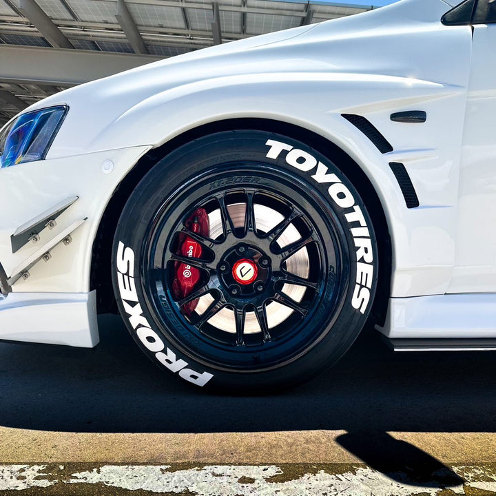 Evo X with XT-206R Black Wheels 18x9.5 +10 5x114.3 and 20mm Front Spacers