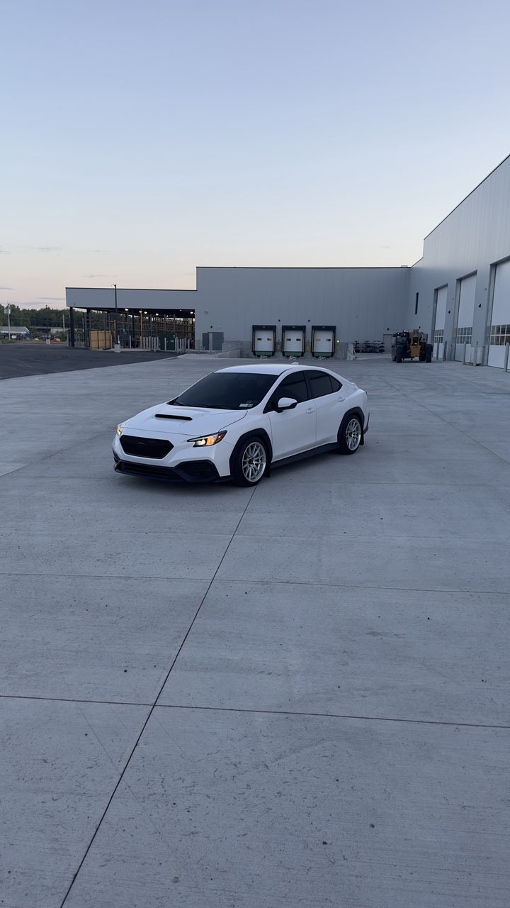 2022+ WRX with Cosmis R1 Hyper Silver Wheels 18x9.5 +35 5x114.3