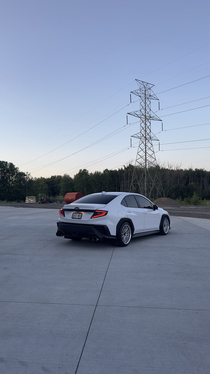 2022+ WRX with Cosmis R1 Hyper Silver Wheels 18x9.5 +35 5x114.3