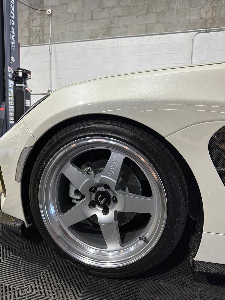 Cosmis Wheels XT-005R Flat Silver w/ Machined Lip 18x9 +35 5x100 ...