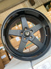 Cosmis Wheels XT-005R Flat Black w/ Gloss Lip 18x10 +20 5x114.3