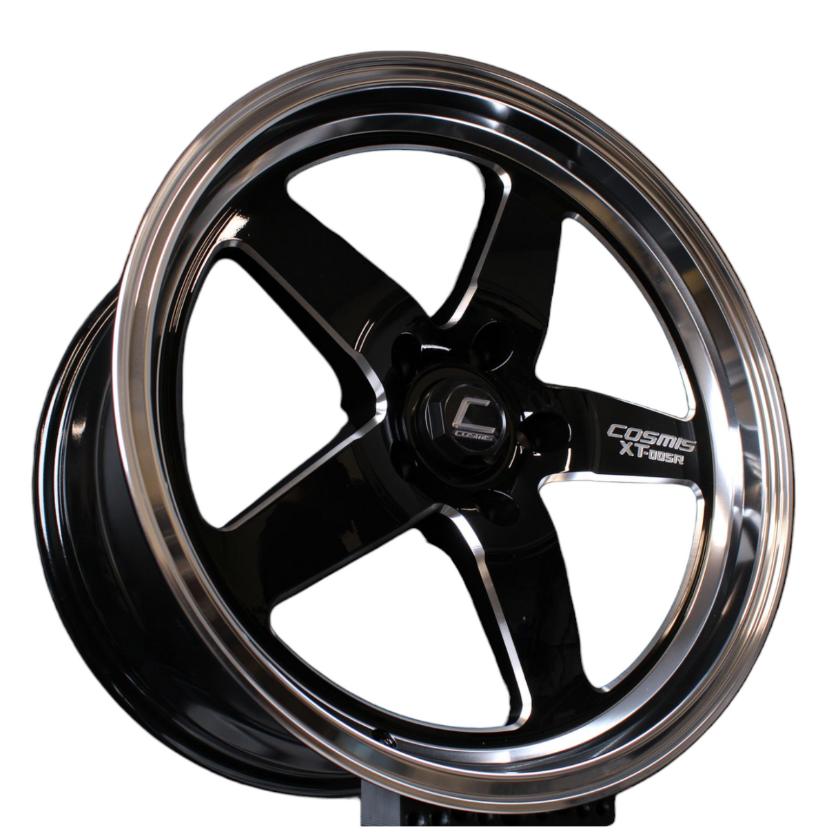 Cosmis Wheels XT-005R Black w/ Machined Lip + Spokes 18x10 +38 5x120 ...