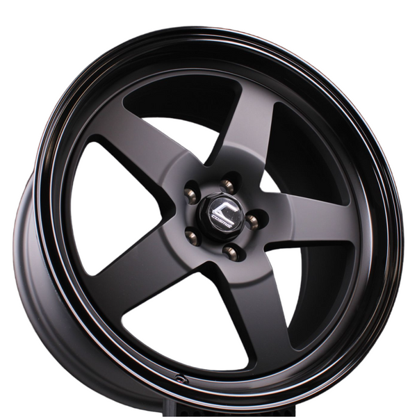 XT-005R Flat Black | Gloss Lip | 18x9 +35 5x100