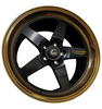 Cosmis Wheels XT-005R Flat Black w/ Copper Lip 18x9 +35 5x114.3