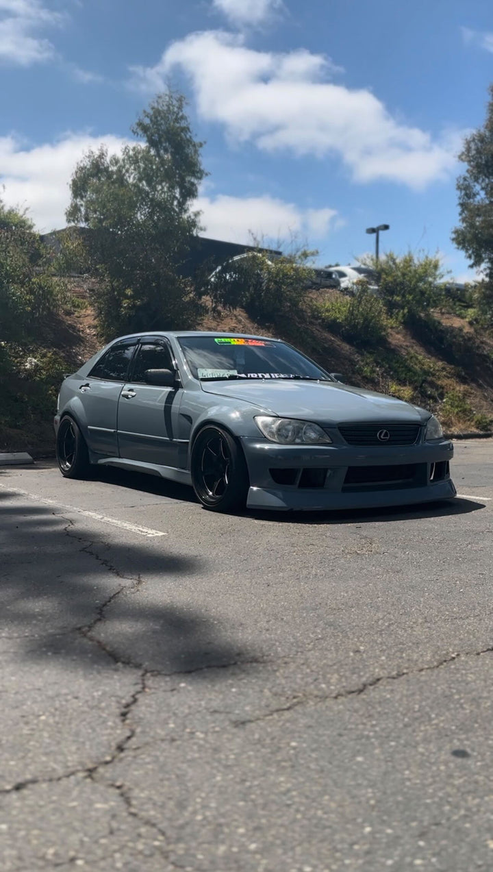 Widebody Lexus IS300 with Cosmis XT-006R Black with Machined Spokes 18x9.5 +10mm 5x114.3 No Spacer