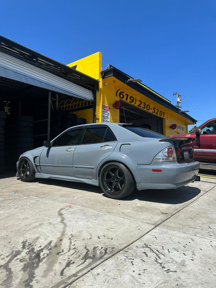 Widebody Lexus IS300 with Cosmis XT-006R Black with Machined Spokes 18x9.5 +10mm 5x114.3 No Spacer