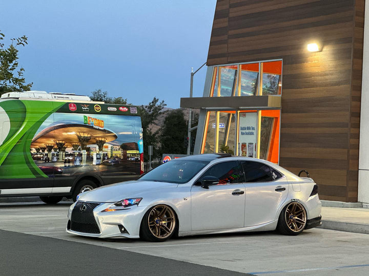 Lexus IS350F AWD bagged with MRII Hyper Bronze Wheels 18x10.5 +20 5x114.3