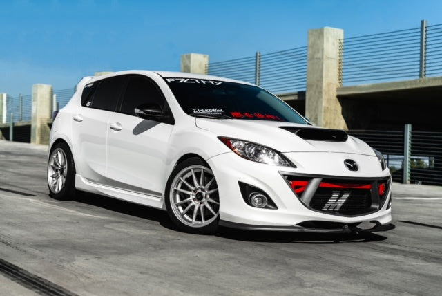 Mazda MazdaSpeed3 with R1 Hyper Silver Wheels 18x9.5 +35 5x114.3