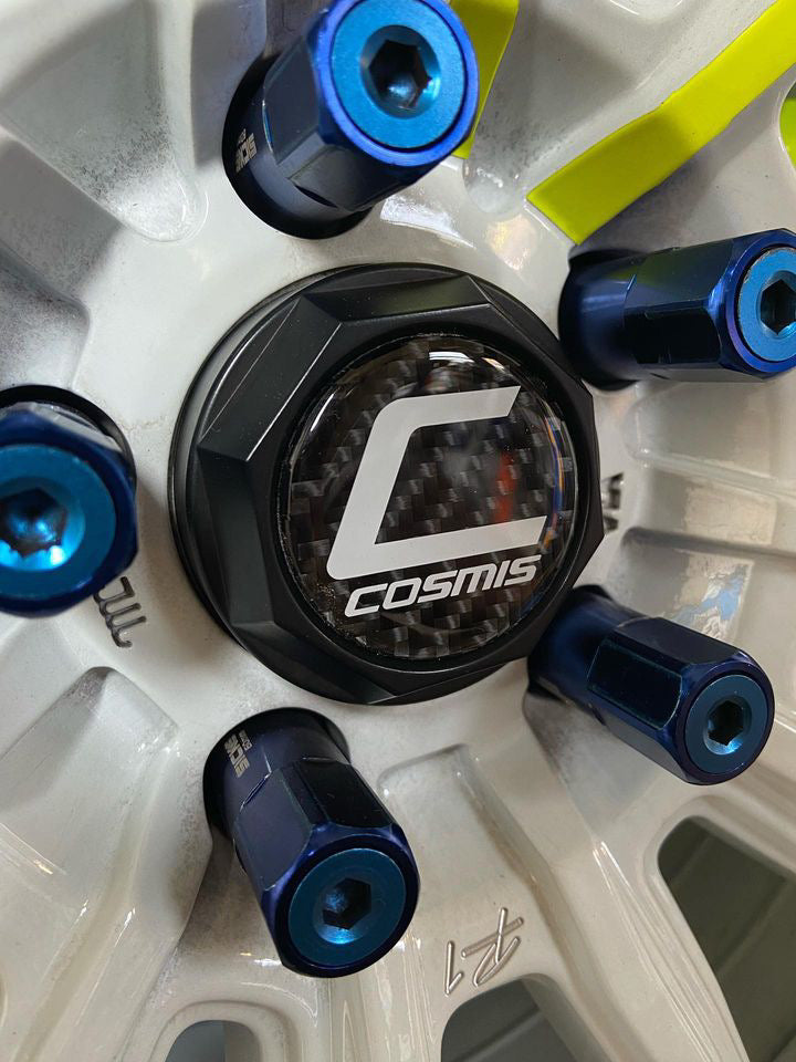 Cosmis Racing Blue Rims Cosmis Racing Wheels Kevlar Carbon Fiber Center Cap Sticker – Cosmis Wheels