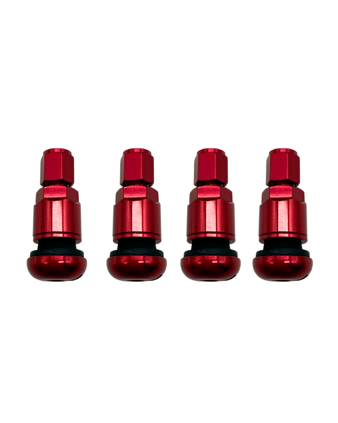 Cosmis Wheels Short Valve Stems Red (Set of 4)