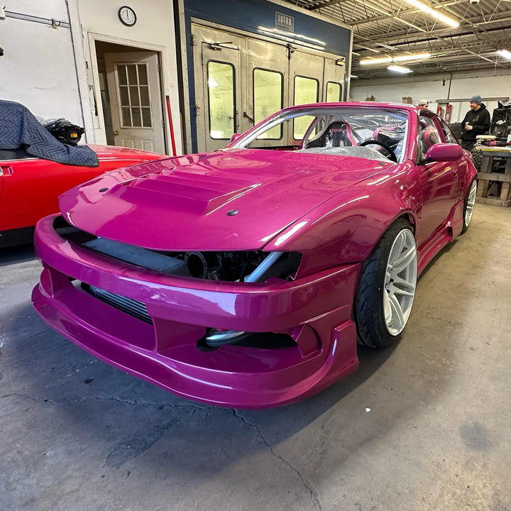 Nissan 240sx with Cosmis MRII White Wheels 18x9.5 +15mm 5x114.3