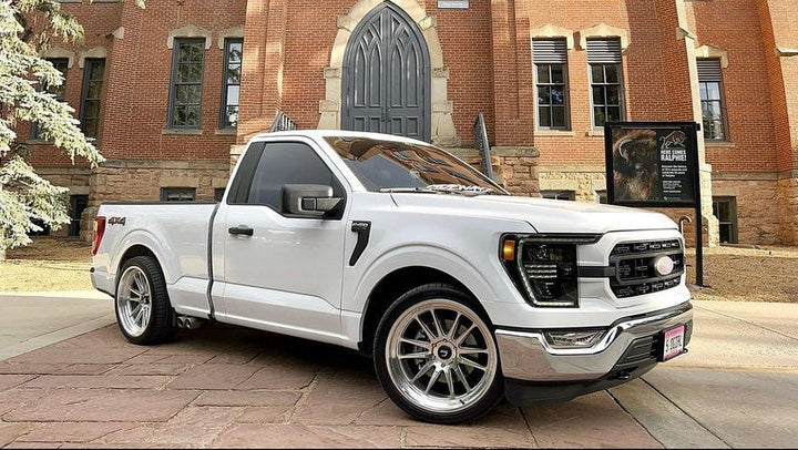 Ford F-150 with Cosmis XT-206R Black w/ Machined Lip + Spokes Wheels 22x10 +0 6×135