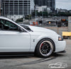 New Edge Ford Mustang with Cosmis Wheels XT-206R 18x9.5 +10mm Black w/ Machined Lip
