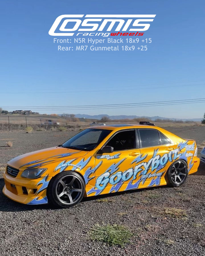 Cosmic Mr7 Rims Cosmis Wheels Nissan Toyota Lexus Honda MR7 Gun Metal 18x9 +25 5x114.3