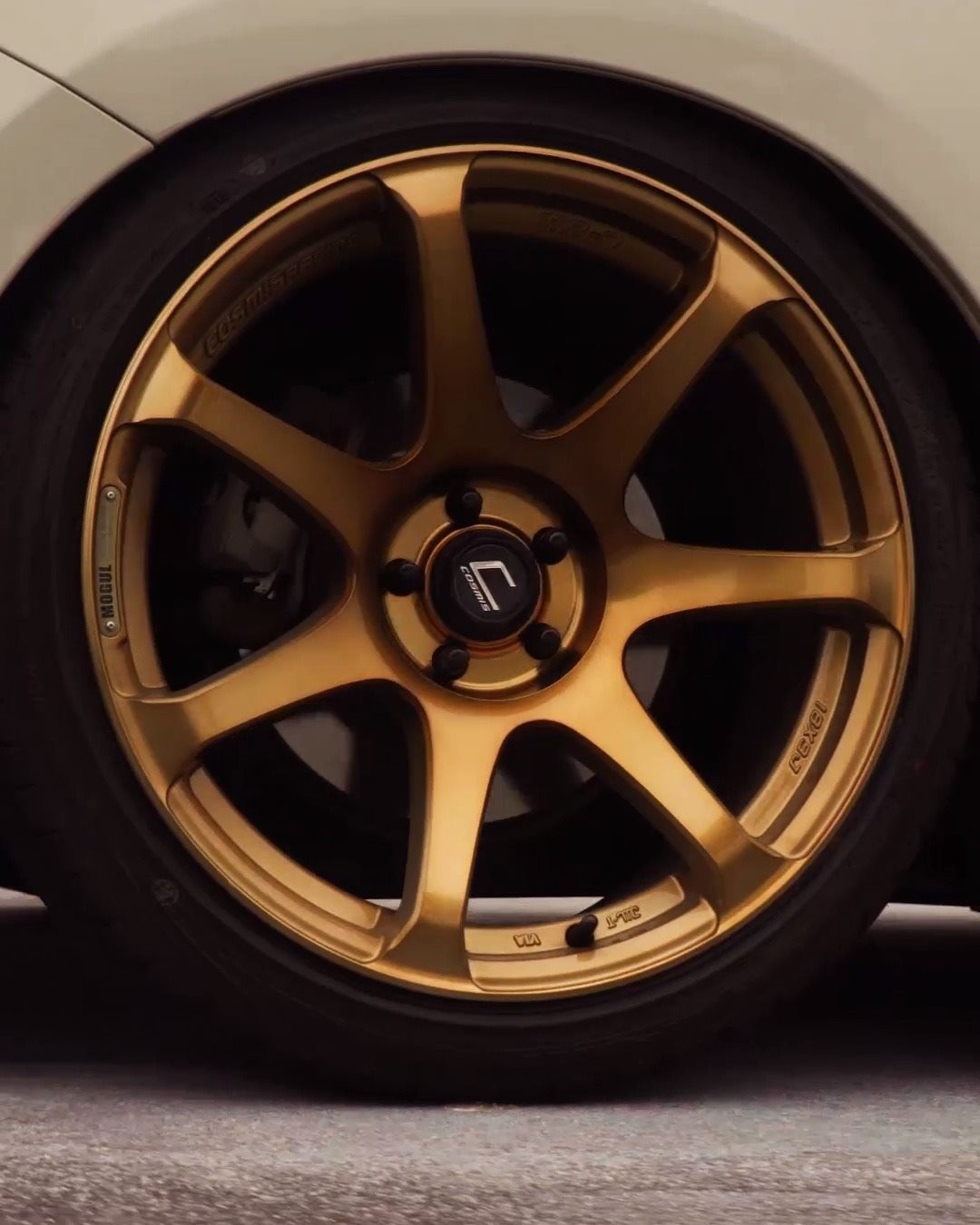 Cosmic Mr7 Rims Cosmis Wheels Subaru BRZ GR86 FRS MR7 Hyper Bronze 18x9 +25mm 5x100