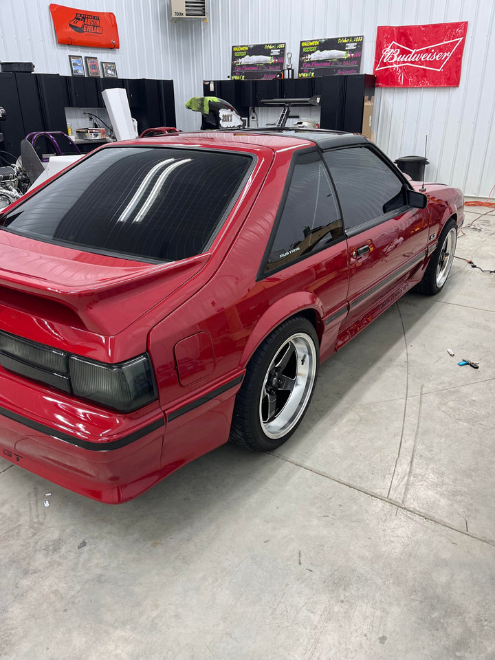 Foxbody Mustang with XT-005R 18x9 (Front) and 18x10 (Rear)