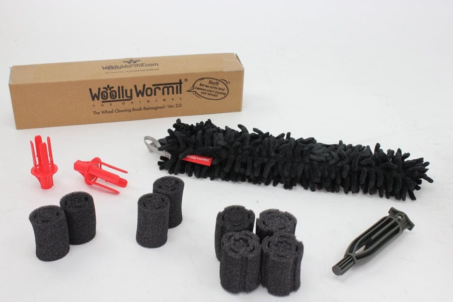 Woollywormit Wheel Brush Car Detailing Kit - Lug Nuts & Wheel Cleaner
