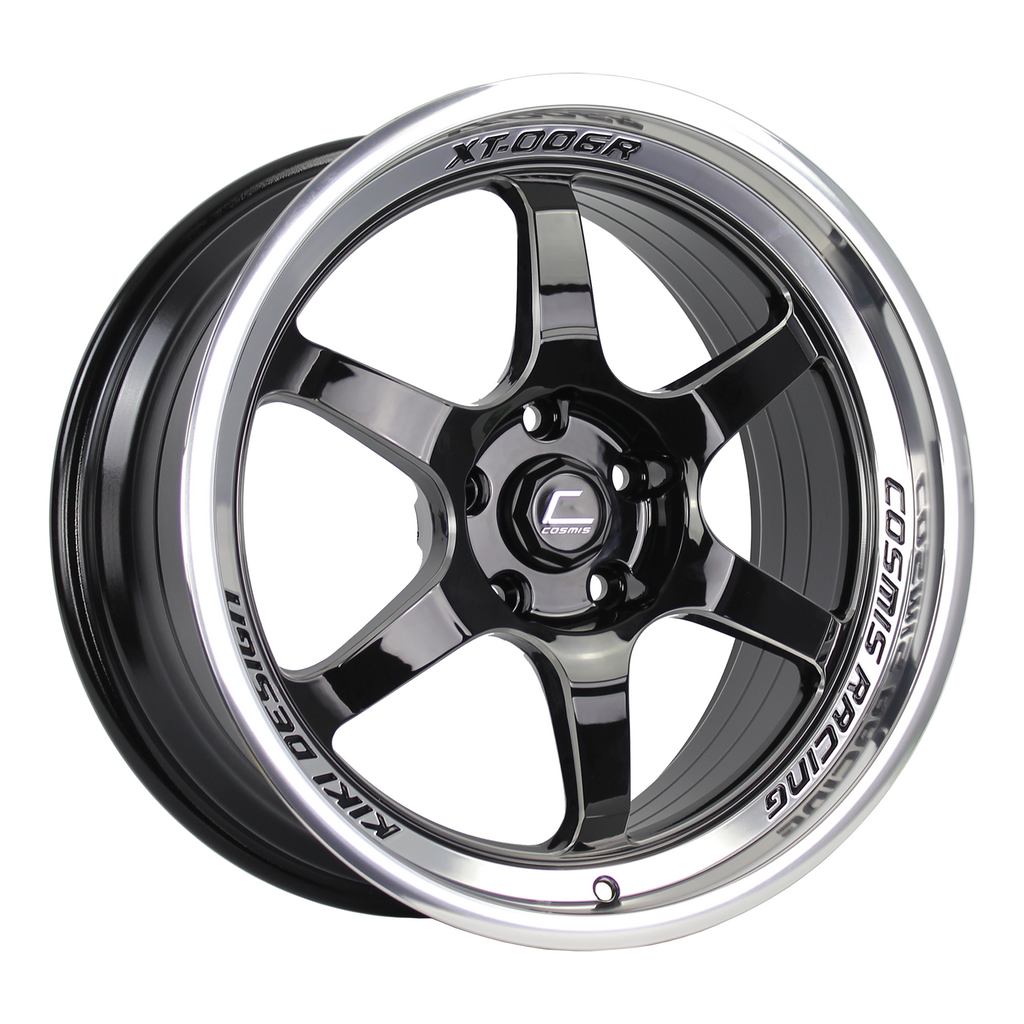 XT-006R Black w/ Machined Lip Wheel 18x9 +30 5x114.3