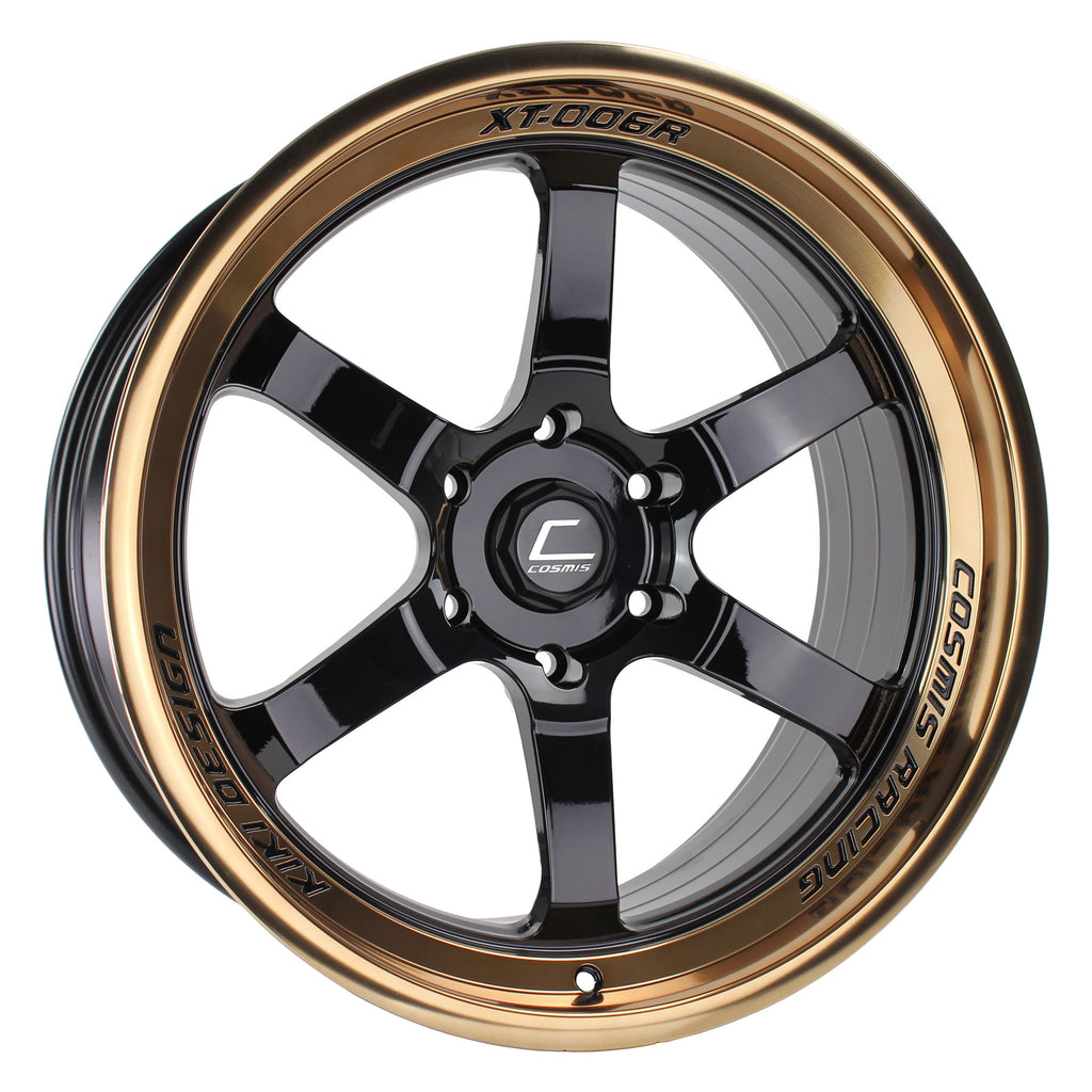 Cosmis Wheels XT-006R Black with Bronze Machined lip 20x9.5 +10mm 6x139.7 (6x5.5)