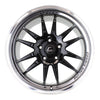 Cosmis Wheels XT-206R-FF Black w/ Machined Lip Wheel 18x10 +33 5x120