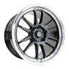 Cosmis Wheels XT-206R-FF Black w/ Machined Lip Wheel 18x10 +33 5x120