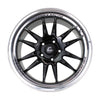 Cosmis Wheels XT-206R-FF Black W/ Machined Lip Wheel 18x9 +31 5x120