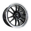 Cosmis Wheels XT-206R-FF Black W/ Machined Lip Wheel 18x9.5 +22 5x120