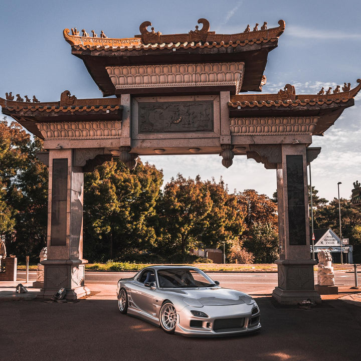 Mazda RX-7 rx7 Aftermarket Cosmis Wheels XT-206R Silver 18x9.5 +10mm