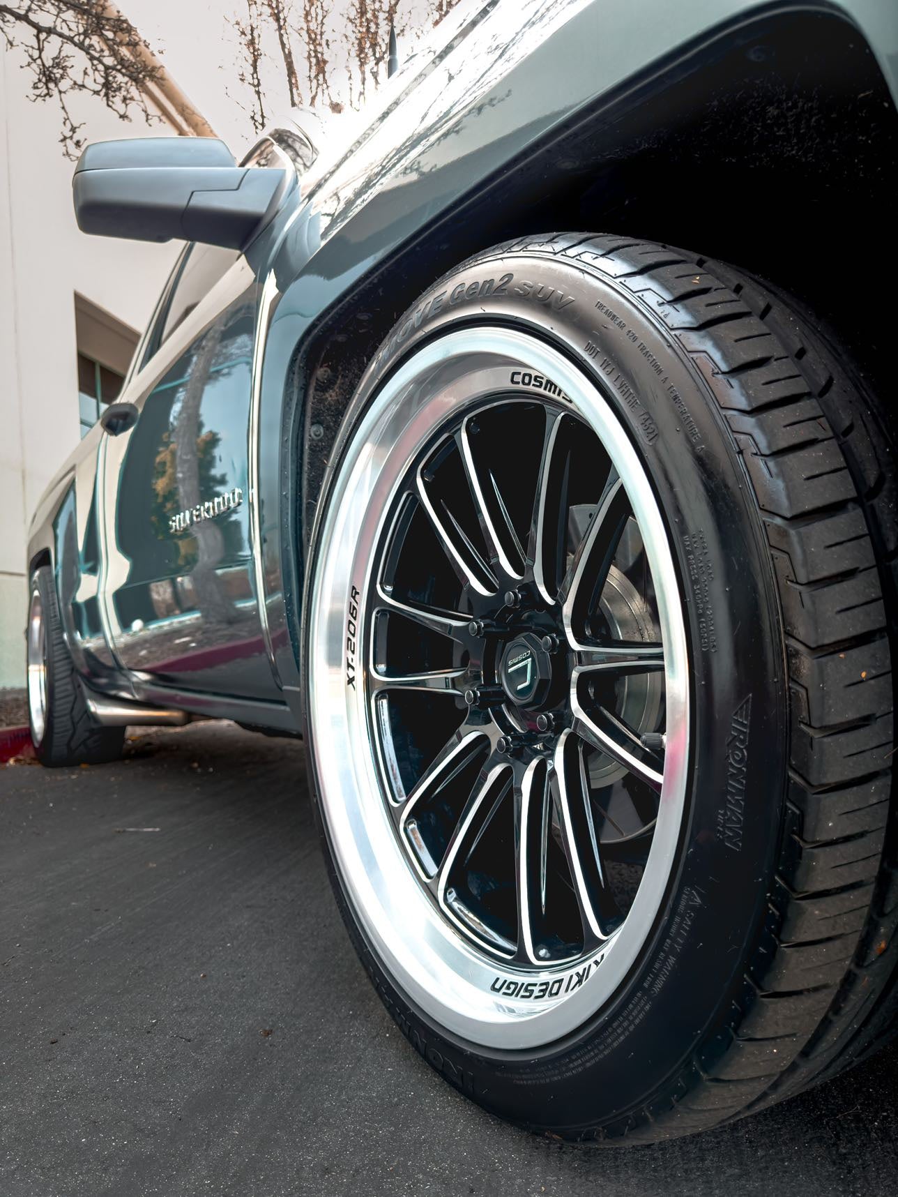 Cosmis 22 Inch Rims Copper Cosmis XT-206R Black w/ Machined Lip Wheel 22x10 +0 6×139.7 (6x5.5 ...