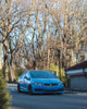 Blue Honda Civic Sedan with Afternarket Cosmis Wheels XT-206R Black 17x8 +30mm