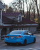 Blue Honda Civic Sedan with Afternarket Cosmis Wheels XT-206R Black 17x8 +30mm