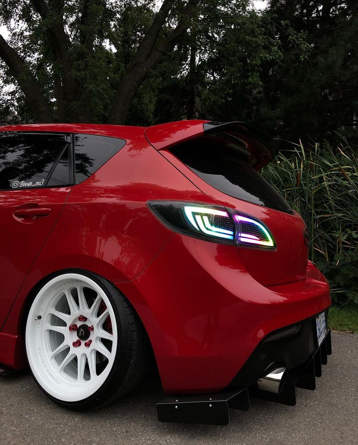 MazdaSpeed3 MS3 with Cosmis Wheels XT-206R White 18x9.5 +10mm