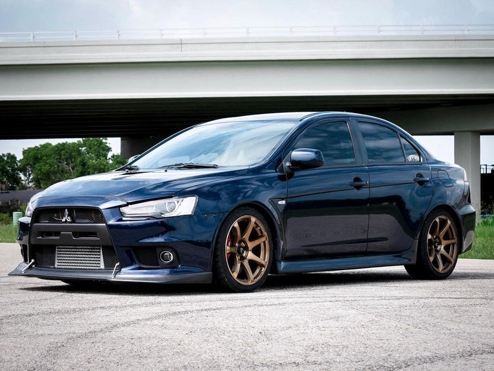 Mitsubishi Lancer Evolution with MR7 Hyper Bronze Wheels 18x9 +25 5x114.3