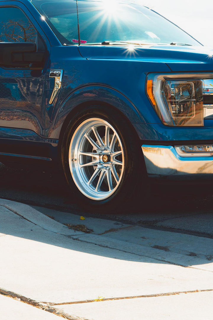 Ford F-150 with Cosmis XT-206R Black w/ Machined Lip + Spokes Wheels 22x10 +0 6×135