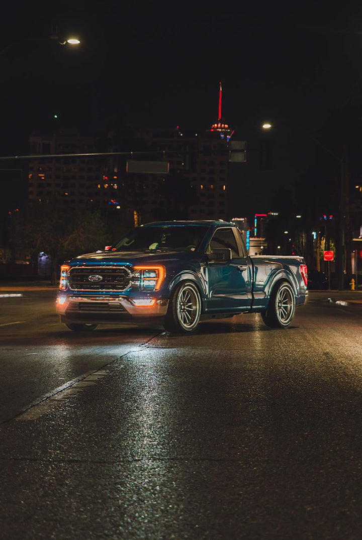 Ford F-150 with Cosmis XT-206R Black w/ Machined Lip + Spokes Wheels 22x10 +0 6×135