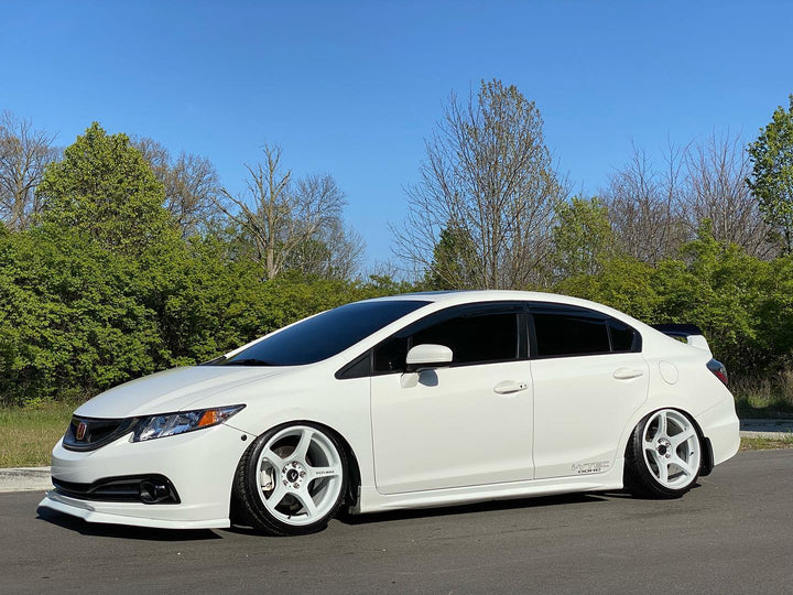 Honda Civic with N5R White Wheels 18x9 +15mm 5x114.3