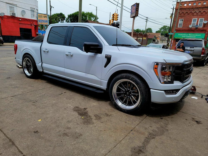 Ford F-150 with XT-206R Black w/ Machined Lip + Spokes Wheels 22x10 +0 6×135