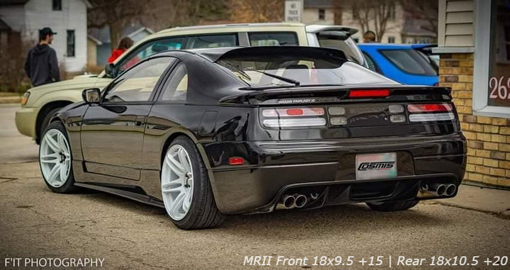 Nissan 300zx with Cosmis MRII White Wheels 18x9.5 +15mm 5x114.3