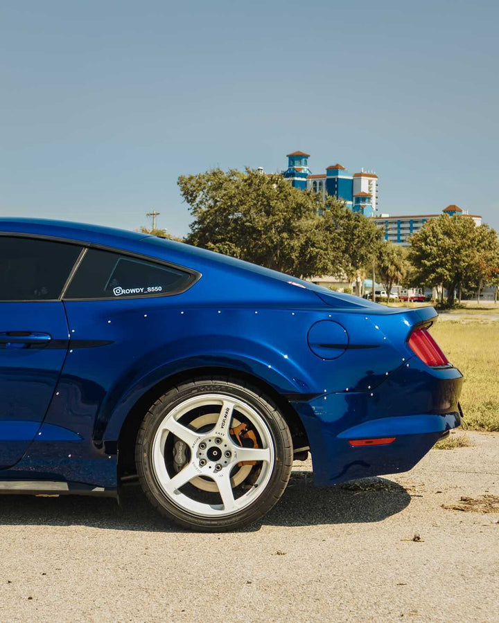 Owner @rowdy_s550 | Ford Mustang with N5R White Wheels 18x9 +15mm 5x114.3