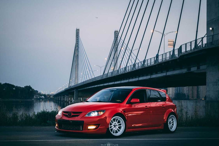 MazdaSpeed3 MS3 with Cosmis Wheels XT-206R White 18x9.5 +10mm