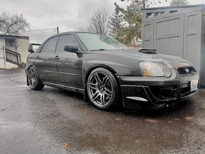 2005 Subaru STI with MRII Gunmetal Wheels 18x8.5 +22 5x114.3