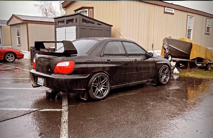 2005 Subaru STI with MRII Gunmetal Wheels 18x8.5 +22 5x114.3