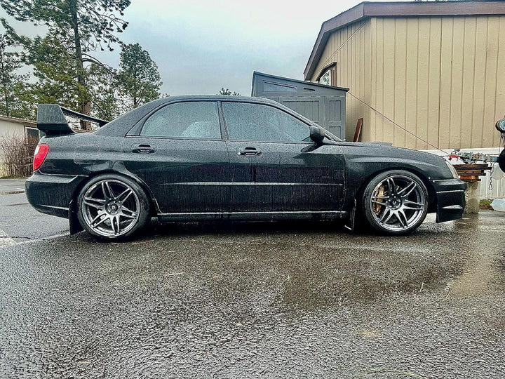 2005 Subaru STI with MRII Gunmetal Wheels 18x8.5 +22 5x114.3