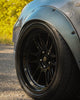 Widebody Mazda Mazdaspeed3 with Aftermarket Cosmis Wheels XT-206R Black 18x9.5 +10mm